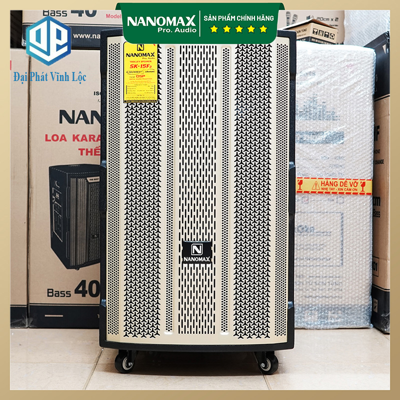 Loa Kéo Nanomax SK-15F3 Bass 40cm 680w Karaoke Bluetooth Công Suất 680w Tặng Kèm Cặp Micro Hát Karaoke