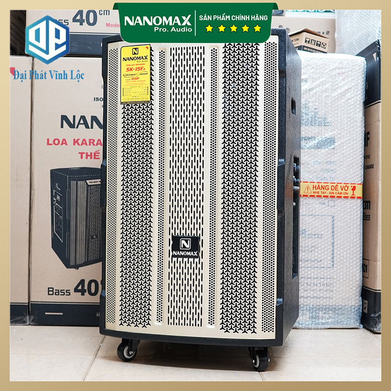 Loa Kéo Nanomax SK-15F3 Bass 40cm 680w Karaoke Bluetooth Công Suất 680w Tặng Kèm Cặp Micro Hát Karaoke
