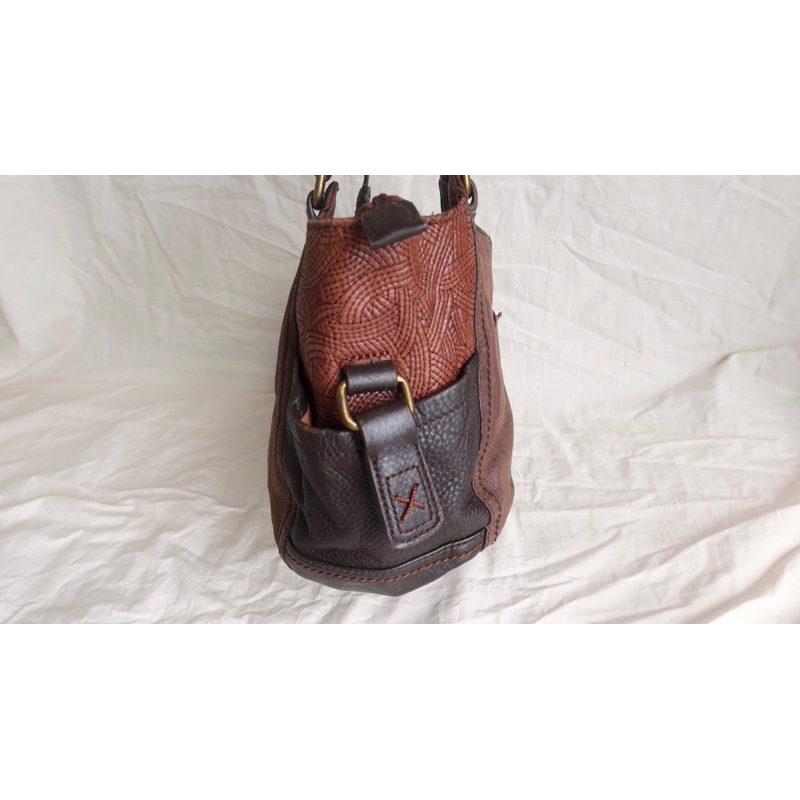 Túi da thật vintage The Sak Mỹ màu nâu - secondhand