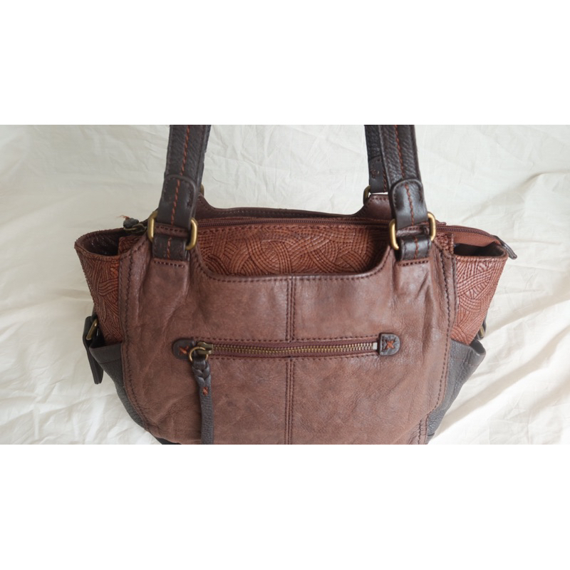 Túi da thật vintage The Sak Mỹ màu nâu - secondhand