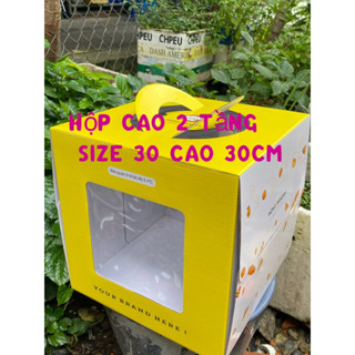 Combo 10 hộp bánh kem 2 tầng 30 cao 30 ( kèm đế ).