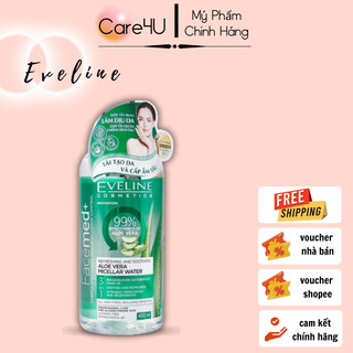  Nước tẩy trang làm dịu mát da 3 trong 1 chiết xuất Lô hội Facemed Eveline 400ml