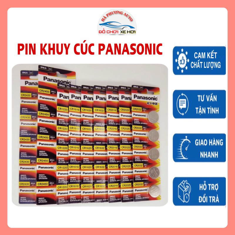 Pin cúc áo Panasonic CR2032 - CR2025 - CR2016 - CR1632 - CR1620 - CR1616 - CR1220 - 3V Lithium Carzone Indonesia