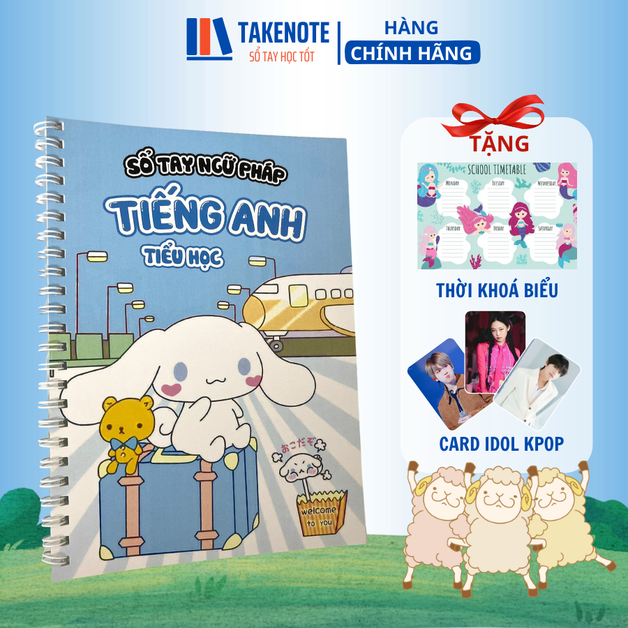 Sổ Tay Takenote Tiếng Anh tiểu học - Khổ giấy A5