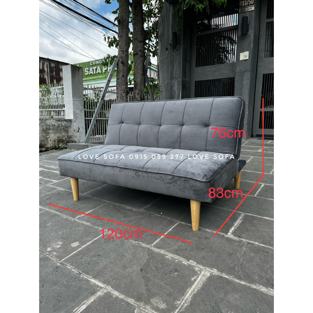 Ghế sofa bed (ghế giường) thông minh kích thước 1m2 mini kèm bàn trà nhỏ xinh