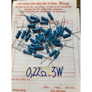 20 con điện trở mầu 0.22 ôm 3w