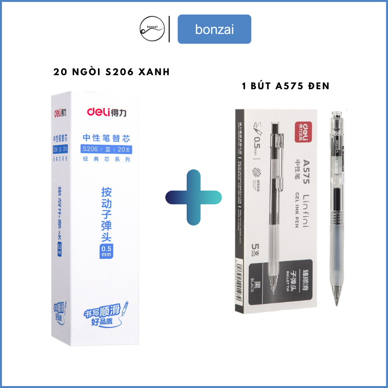 COMBO 20 Ngòi Deli Tặng Ngay 1 Bút A575 Đen