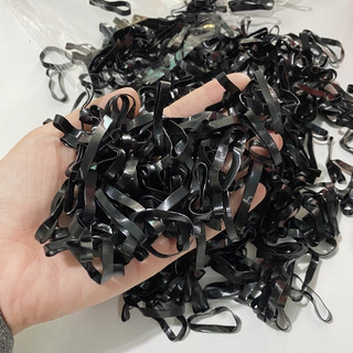 (100 gram) Thun Cột Tóc Đen Bản To, Chun Buộc Tóc Siêu Dai