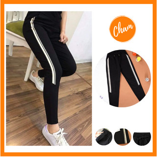 Quần jogger nữ thể thao soc cham , umi co giãn 4 chiều, cạp cao, dây rút