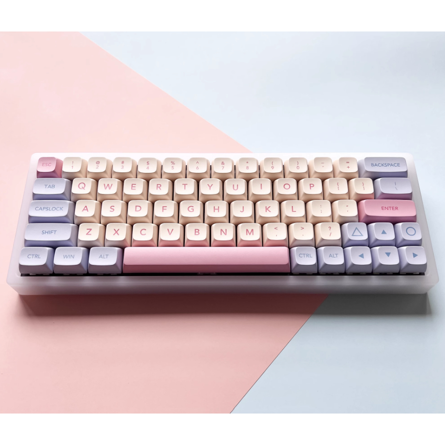 Keycap Marshmallow Song Ngữ, 135 nút bàn phím cơ, nhựa PBT 1,5mm Dye-sub, Keycap Profile XDA | HYPERKEEB
