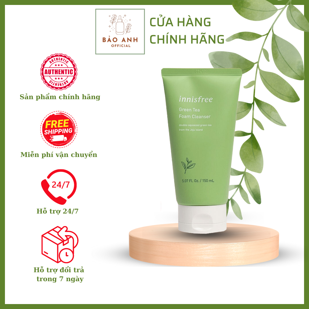 Sữa rửa mặt trà xanh Innisfree green tea goam cleanser 150ml | BigBuy360 - bigbuy360.vn