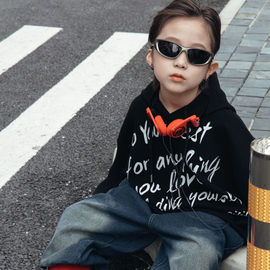 Áo hoodie bé trai chữ DO A379 size 90-140, quần áo trẻ em thu đông cao cấp