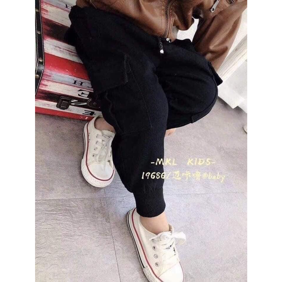 Quần kaki túi hộp S bo gấu sành điệu cho bé trai, bé gái - QKTHS