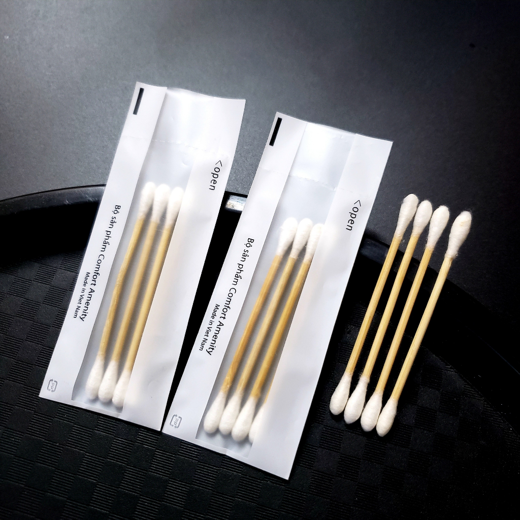 Tăm bông khách sạn - 100 Tuýp tăm bông gỗ dùng cho nhà nghỉ, khách sạn