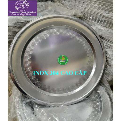 Mâm Cơm Mâm Vành Mâm Lễ INOX 304  Size 38 - 45 cm