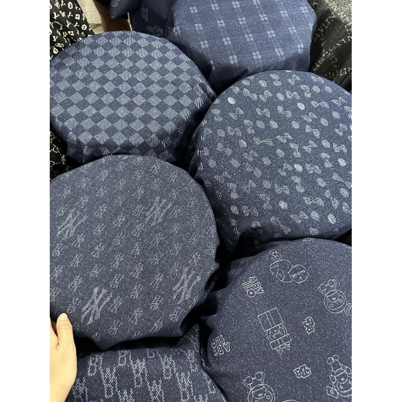 Vải umi bò chữ