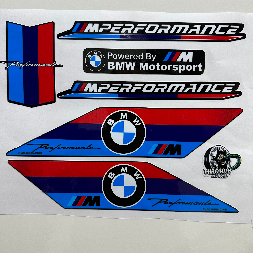 Tem BMW 3 lớp dán xe điện xmen[ bảo hành 1 năm không bong ]