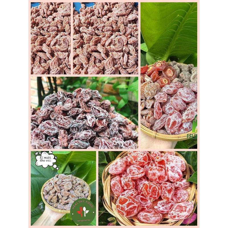 Ô mai Đào chua mặn ngọt - xí muội Đào loại đặc biệt túi zip