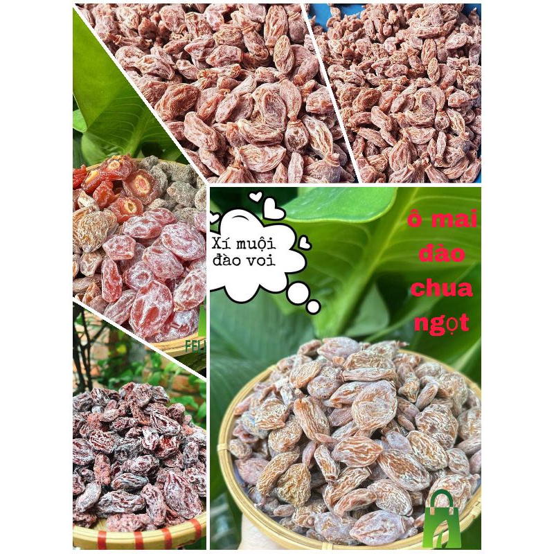 Ô mai Đào chua mặn ngọt - xí muội Đào loại đặc biệt túi zip