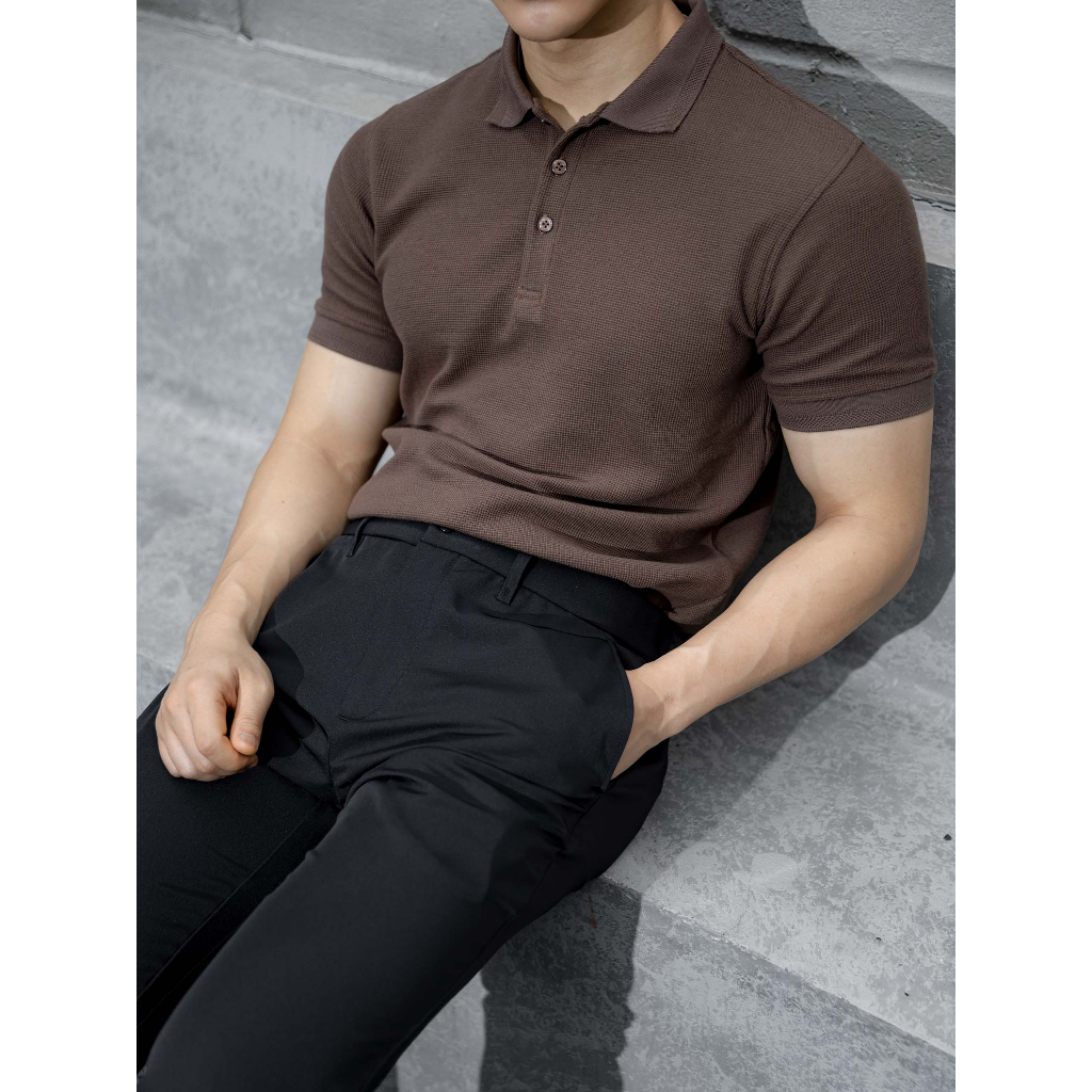 Áo Polo Nam Minisquare Plain, Chất Vải Cotton Tổ Ong Thoải Mái, PL0068, SOMEHOW