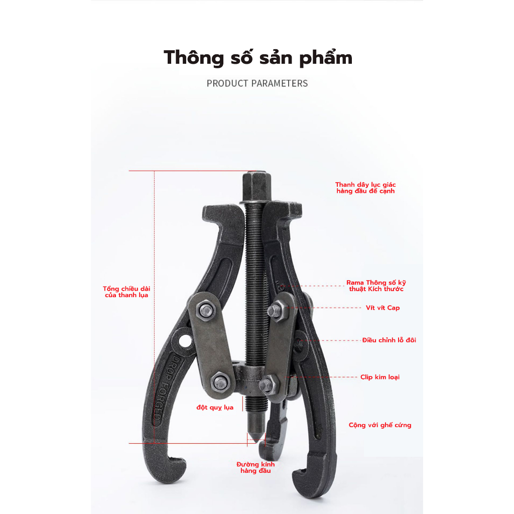 Vam Cảo 3 Càng Đa Năng Tháo Vòng Bi, Bánh Răng Loại Cực To 6 Inch
