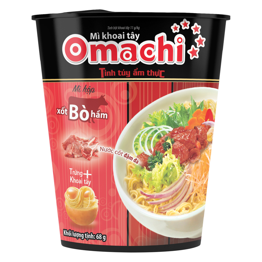 Omachi - Mì Ly 68g