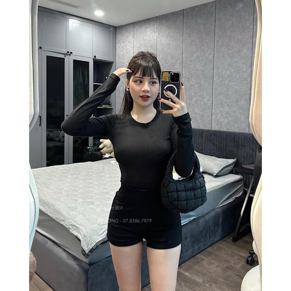 Áo Phông Áo Thun Nữ Dài Tay Dáng Thụng Cotton 40-70KG Bầu Bì 70kg Bon Chen Được mẫu AOPHONGDTAYTRON3MAU. PT233