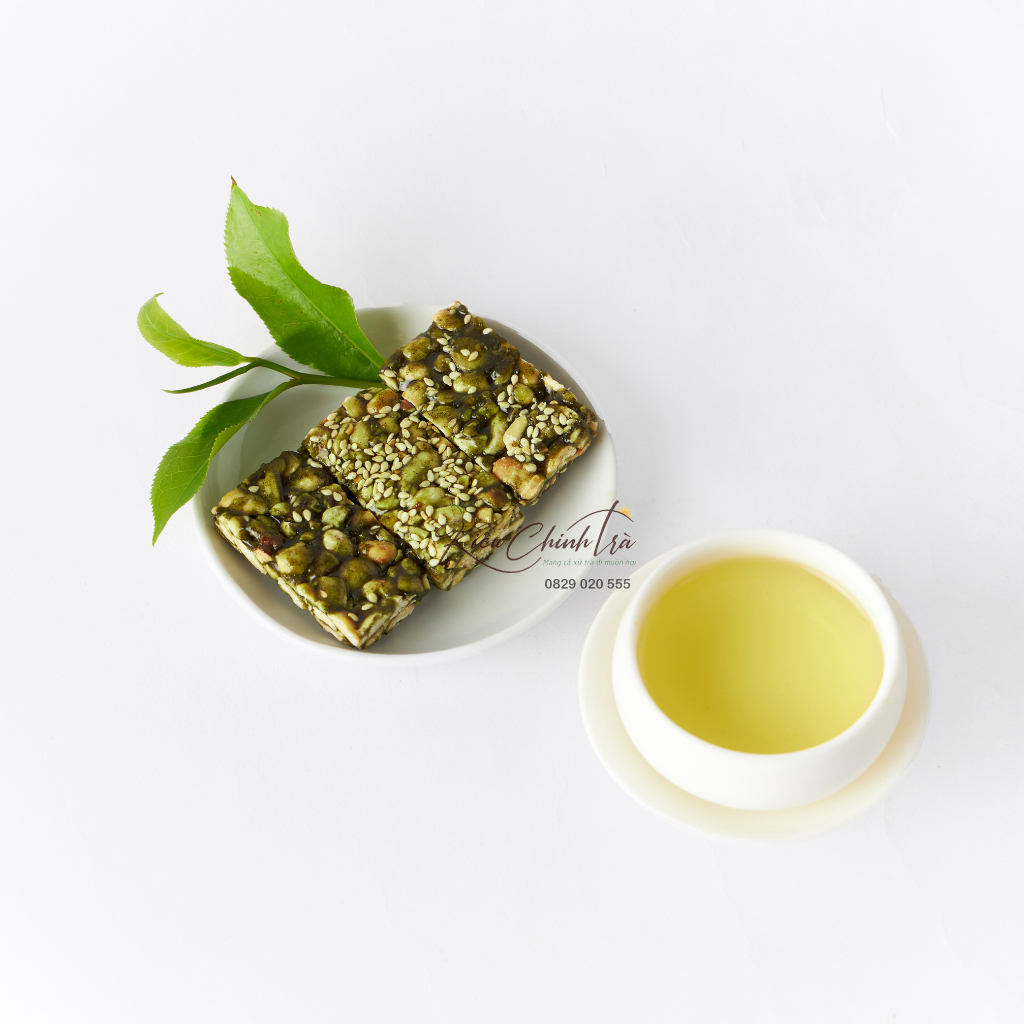 Kẹo Lạc Trà Xanh (Loại thượng hạng) Siêu Ít Ngọt - Kiều Chinh Trà