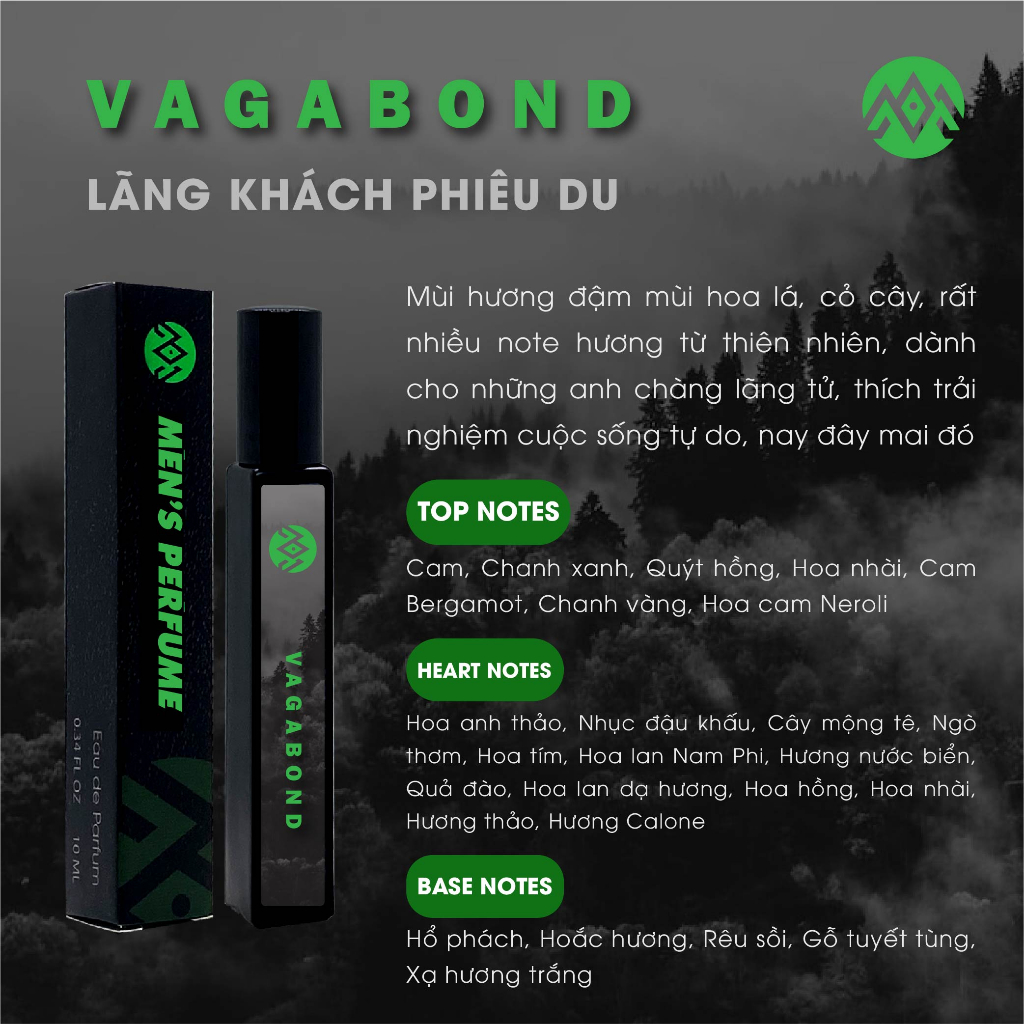 Nước Hoa Nam Giới Lãng Khách Phiêu Du Vagabond MILIMAN 10ml