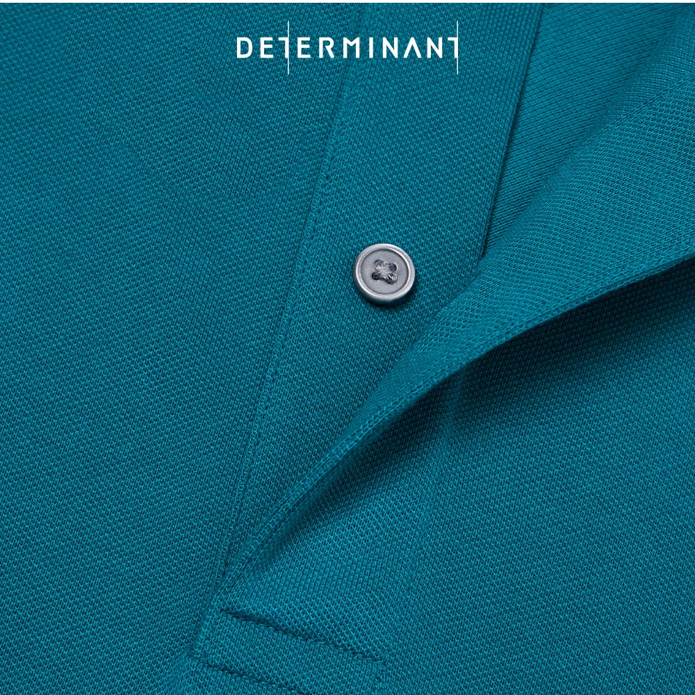 Áo thun polo nam cao cấp DETERMINANT OUTLET STORE tay ngắn - kháng nước - màu xanh mòng két - P01