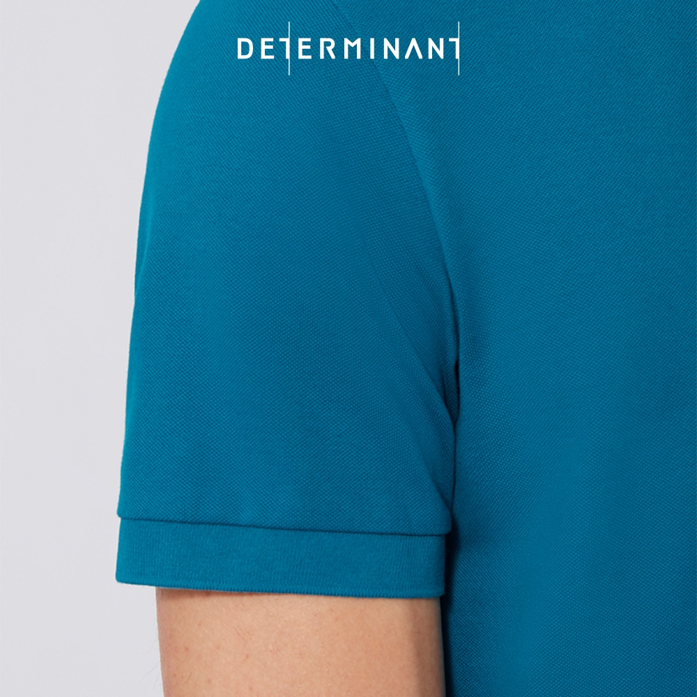 Áo thun polo nam cao cấp DETERMINANT OUTLET STORE tay ngắn - kháng nước - màu xanh mòng két - P01