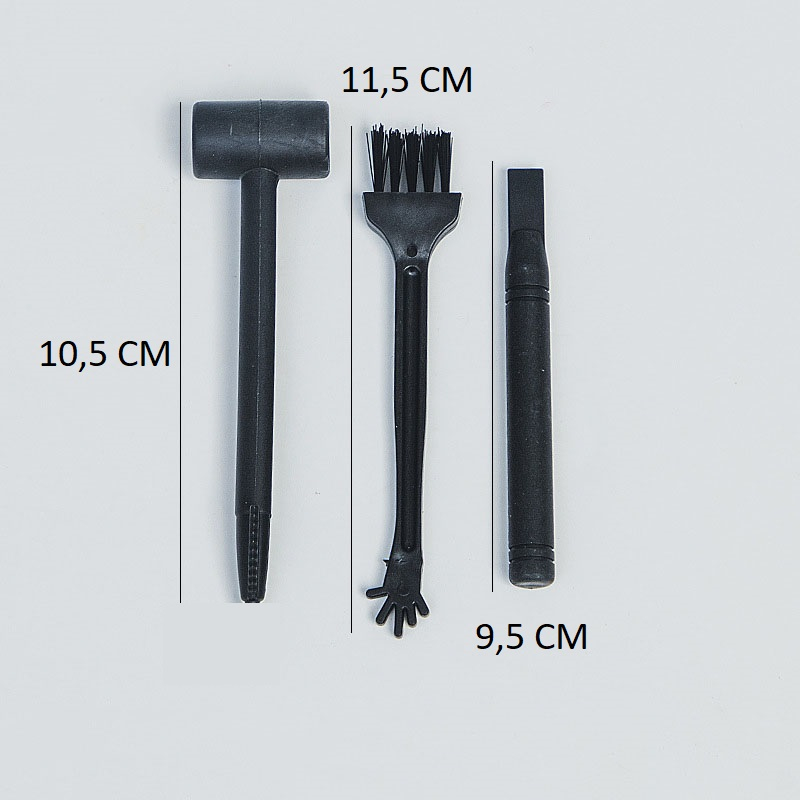 Sẵn Hỏa Tốc HCM - Bộ Dụng Cụ Khảo Cổ Bằng Nhựa : B.úa + Đ.ục + Cọ, Bộ 3 Dụng Cụ Đồ Chơi Khám Phá Hóa Thạch Khủng Long