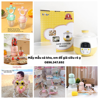 (Xả Kho) Máy xay ăn dặm cho bé Hattiecs, máy xay cầm tay, cối thuỷ tinh sạch sẽ - Beofamily