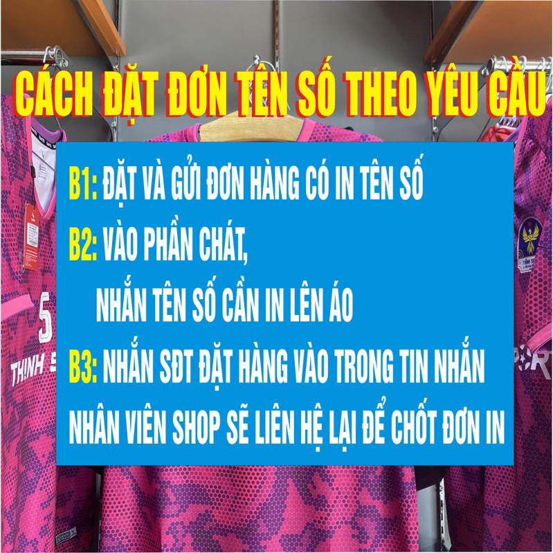 Bộ quần áo đá banh PSG, Bộ quần áo bóng đá in tên và số theo yêu cầu em