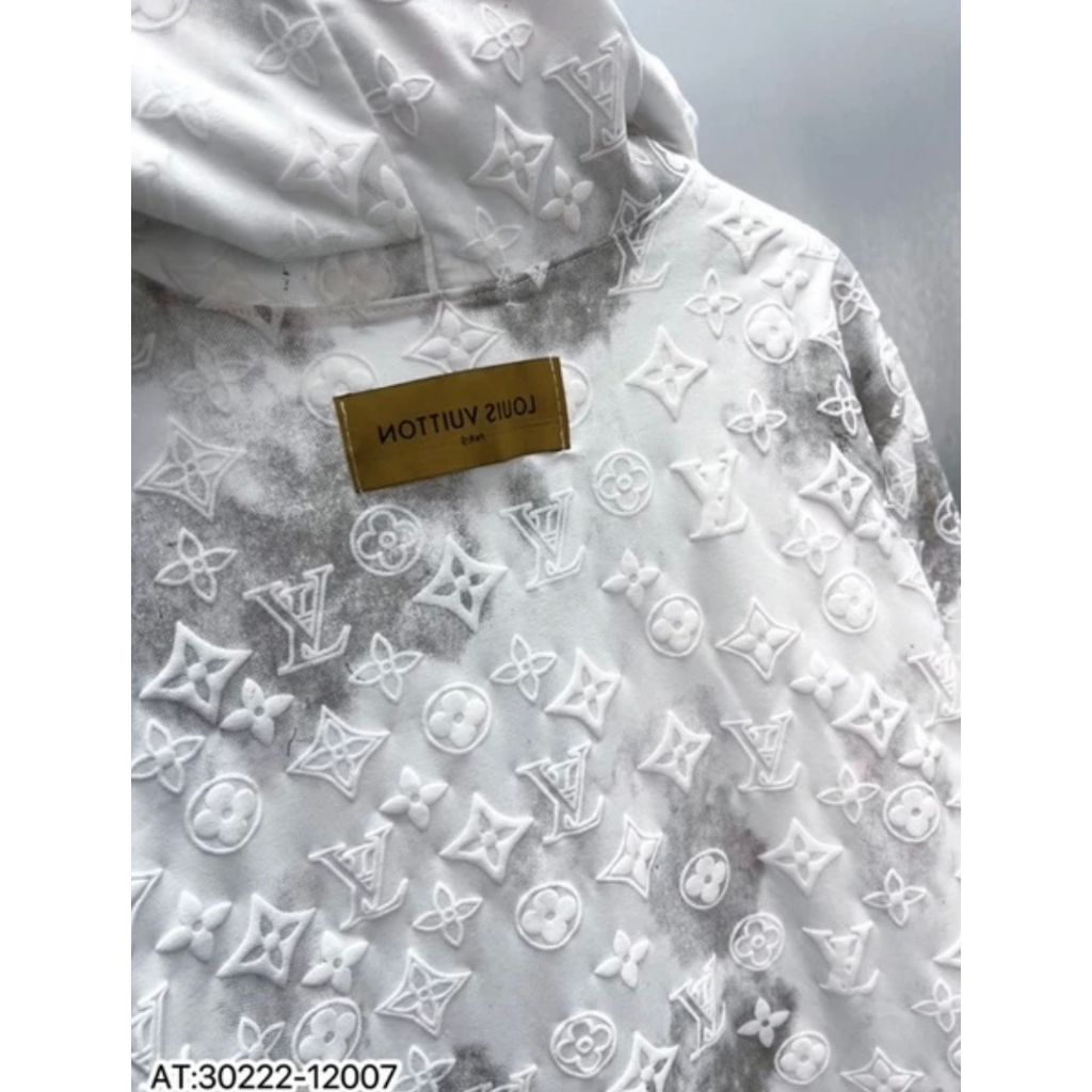Áo Khoác Hoodie Lv Dập Nổi Có Khóa , Áo Khoác Zip Nam Nữ Cap Cấp Hình In Dày Dặn Cực Đẹp Siêu Hot Nam Nữ