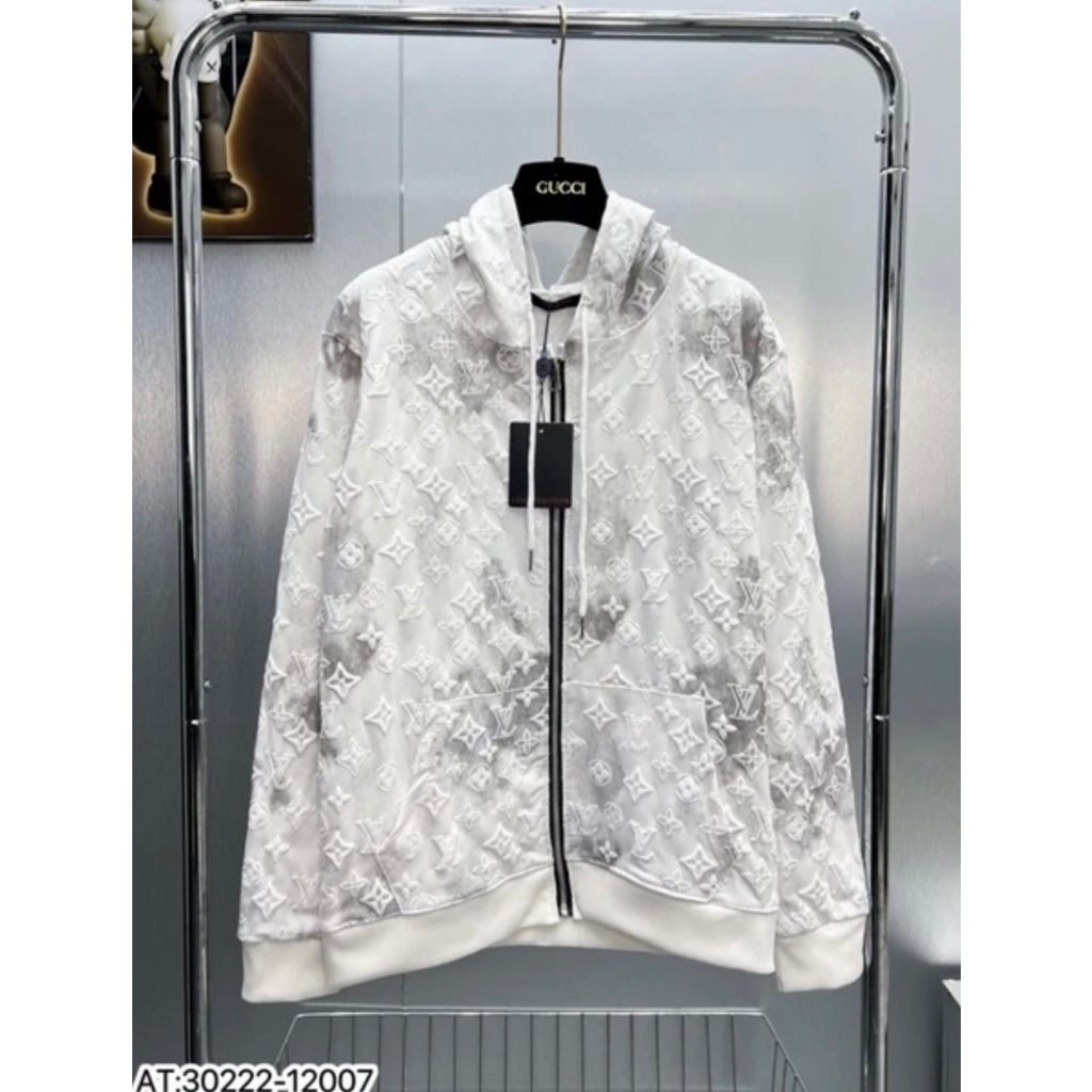 Áo Khoác Hoodie Lv Dập Nổi Có Khóa , Áo Khoác Zip Nam Nữ Cap Cấp Hình In Dày Dặn Cực Đẹp Siêu Hot Nam Nữ