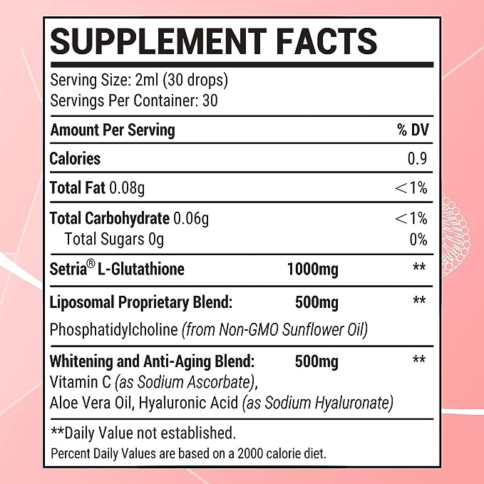 Starehonorr Liposomal Glutathione dạng lỏng 1500mg - Chống oxy hóa, trắng da và tăng cường giải độc gan 60ml