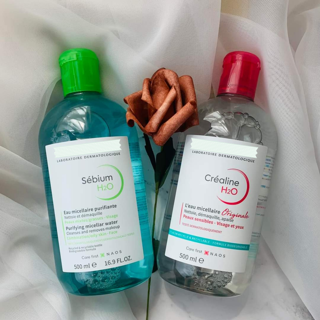 Tẩy trang B.I.O Micellar Water đủ size bản xanh cho da dầu, hồng cho da nhạy cảm