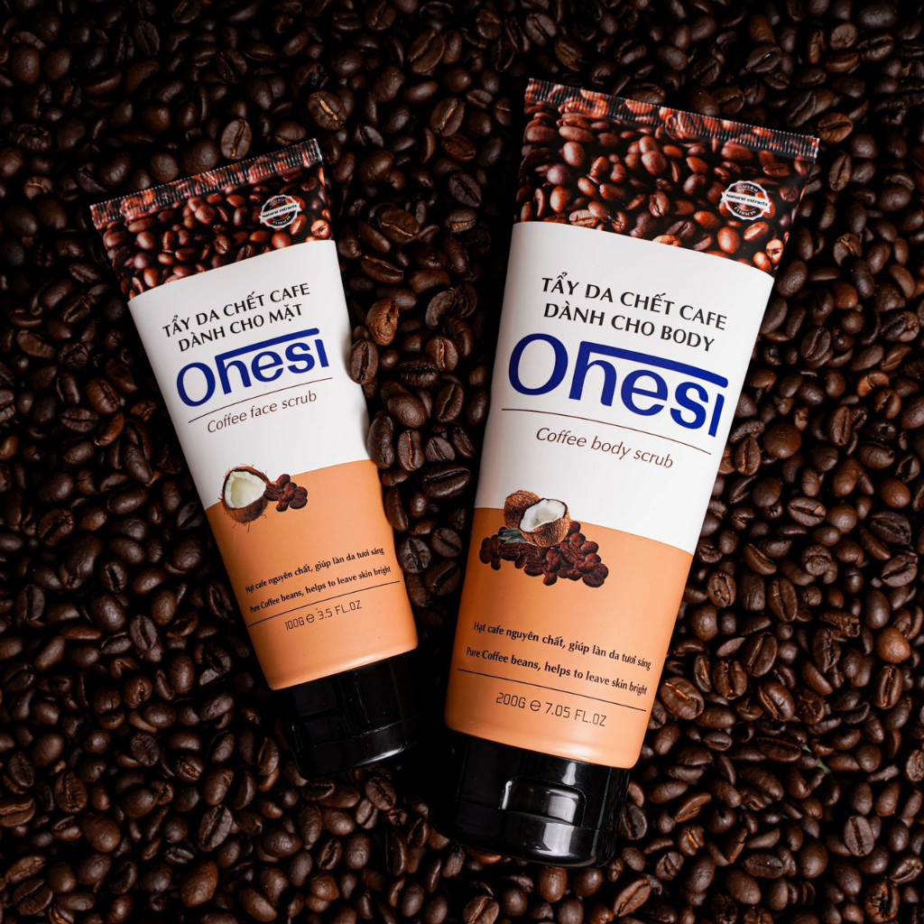 Tẩy Tế Bào chết Cho Mặt Làm Sáng Mịn Da Mờ Thâm Từ Cà Phê Và Dầu Dừa Ohesi 100g