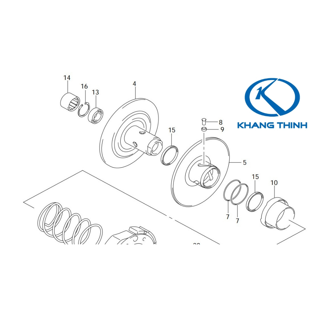 Puly Nồi Sau Suzuki Hayate . Impulse   Mã số 4 - Hàng Chính Hãng