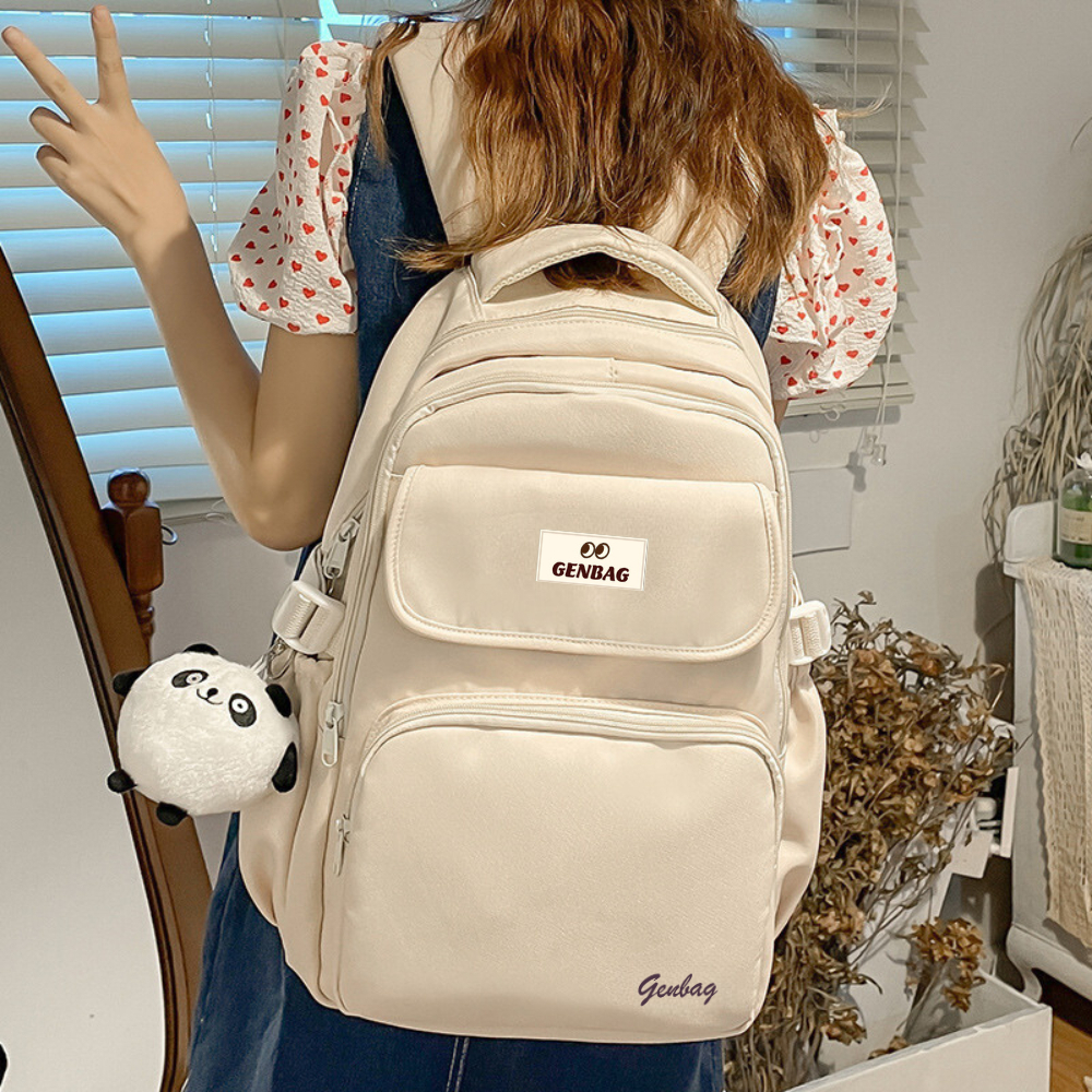 Balo nữ đi học nam nữ balo ulzzang basic đựng laptop 15.6 inch nhiều ngăn