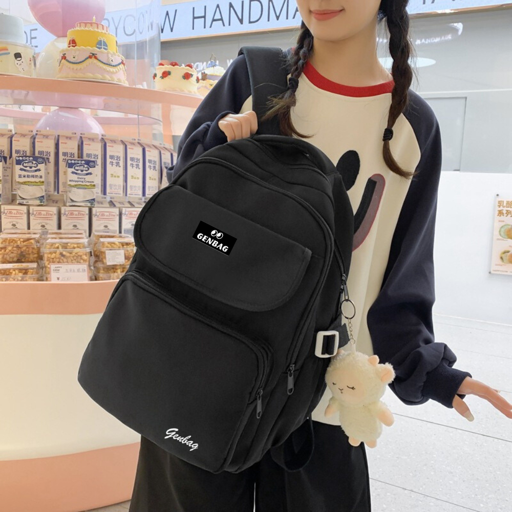 Balo nữ đi học nam nữ balo ulzzang basic đựng laptop 15.6 inch nhiều ngăn