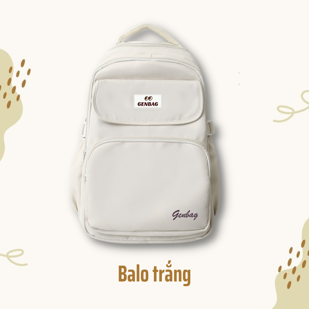 Balo nữ đi học nam nữ balo ulzzang basic đựng laptop 15.6 inch nhiều ngăn