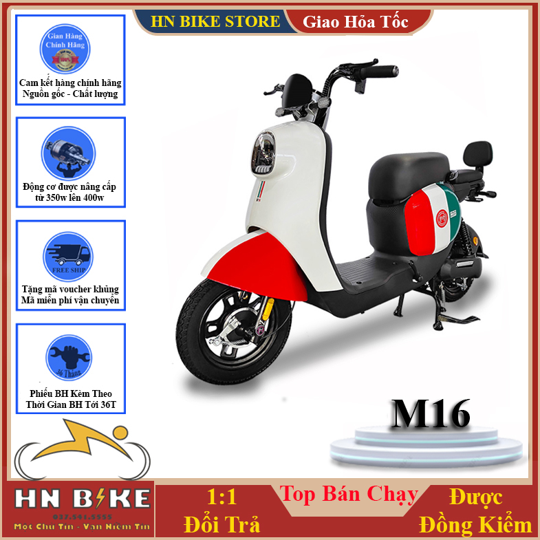 Xe đạp điện mini M16, xe đạp thời trang cao cấp m16, động cơ nâng cấp 48v500w