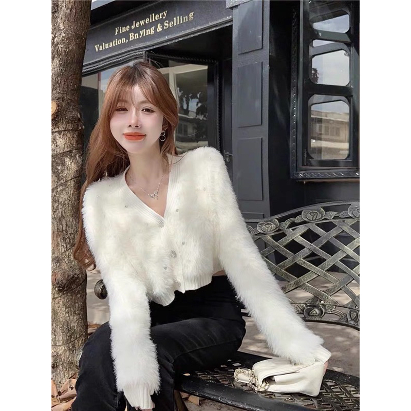 ÁO KHOÁC LEN DÁNG CROPTOP HÀNG QUẢNG CHÂU CAO CẤP CHUẨN ẢNH