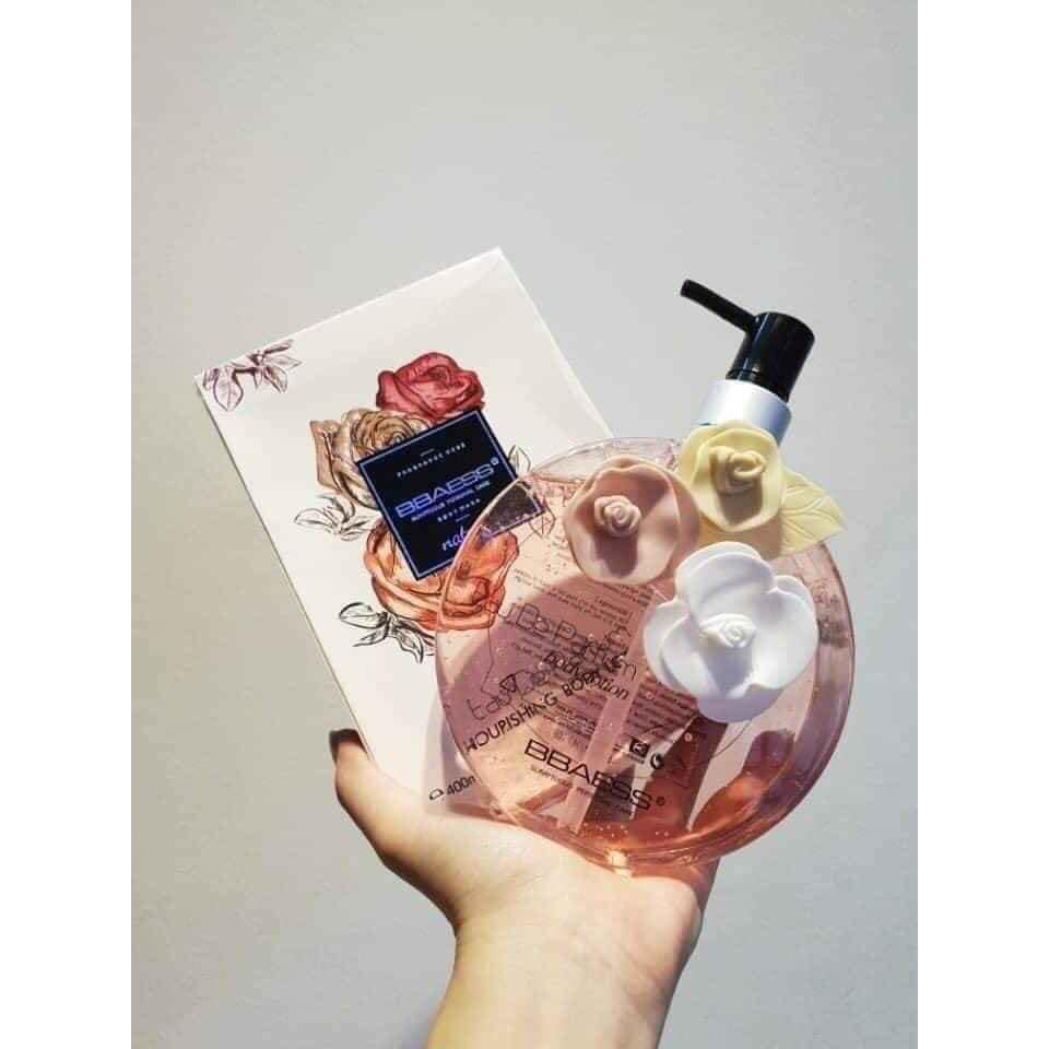 Sữa tắm 3 bông hương nước hoa BBAESS Natural Eau De Parfum chai 400ml