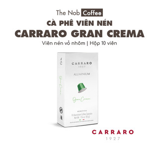 Cà phê viên nén CARRARO GRAN CREMA  | Cà phê cho máy Nespresso, nhập khẩu Ý, hộp 10 viên