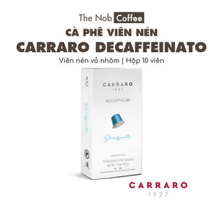 Cà phê viên nén carraro decaffeinato | cà phê cho máy nespresso, nhập khẩu ý, hộp 10 viên