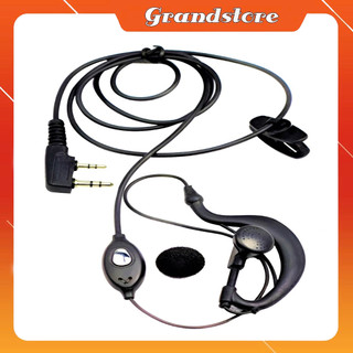 Tai nghe bộ đàm đeo vành tai cho bộ đàm Motorola, Baofeng, Kenwood, Kbc, Xiaomi, Visen, Kirisun có mic dây jack 3.5 2.5