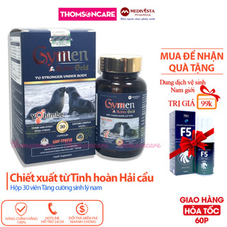 Tăng cường sinh lý nam Gymen Active Gold Hộp 30v bổ thận tráng dương từ tự nhiên